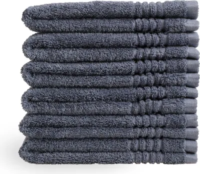Produktbild von PHLOX Gästehandtücher Set - 6 Teilig - 100% Baumwolle 600 g/m² - 30x50 cm - Frottee, Weich - Blau