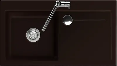 Produktbild von Flächenbündige Spüle STEMA 90 F in SIENA Becken links mit Handbetätigung