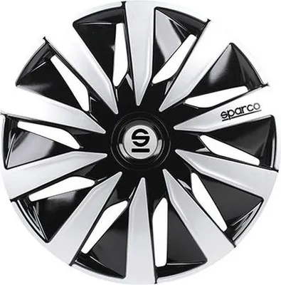 Produktbild von Sparco 4er-Set 14" Zoll Radkappen Lazio SPC1491BKSV schwarz silber