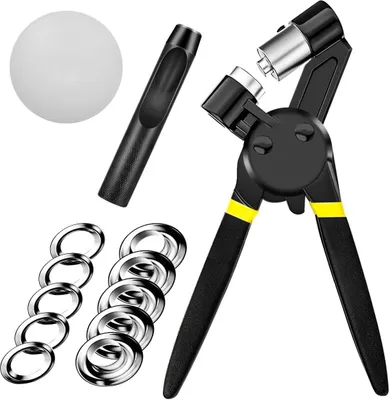 Produktbild von Ösenzange für Planen, 500 Stück Ösen (10 mm) für die Reparatur von Segeltuchplanenzelten