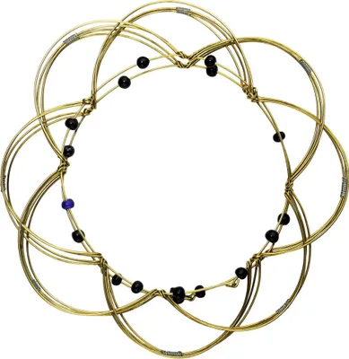 Produktbild von 4D Mandala dekoratives Drahtgeflecht gold schwarz Entspannungsspiel Lebensblume