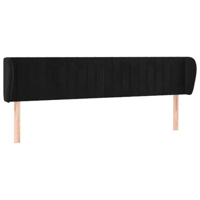 Immagine prodotto di vidaXL Testiera con orecchie Nero 163x23x78/88 cm Velluto