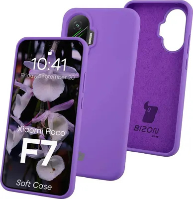 Produktbild von Silikon Handyhülle für Xiaomi POCO F7, Bizon Soft Case, Violett