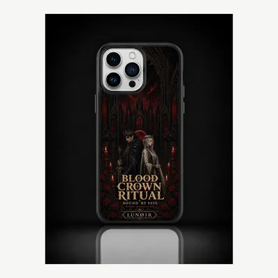 Productafbeelding van iPhone 14 Pro Max hoesje, telefoonhoesje, beschermhoesje, case met bloedkroonmotief – LUNØIR ©