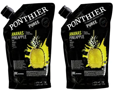 Produktbild von Ponthier ANANAS PÜREE Frucht-Mark-Püree 2x 1KG