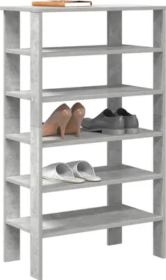 Produktbild von "im Angebot" Schuhregal Betongrau 61x32x105 cm Holzwerkstoff - Schuhregale CC24503