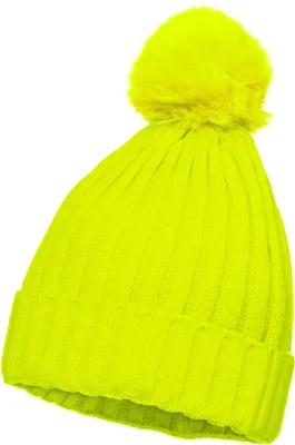 Produktbild von Pudelmütze neon-gelb