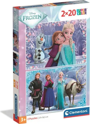 Produktbild von CLEMENTONI Puzzle 2x20 Super Color Frozen 24825