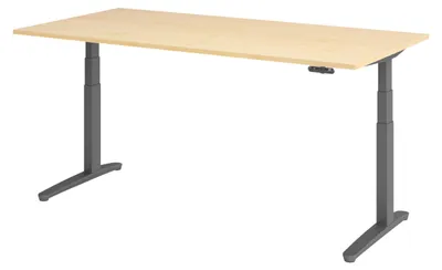 Produktbild von bümö Schreibtisch elektrisch XBHM - Nachbildung Ahorn, Gestell: Graphit, Größe: 200 x 100 cm