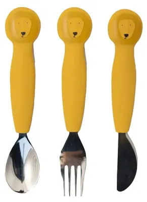 Produktbild von Trixie Kinderbesteck Set aus Silikon 3-teilig - Mr. Lion
