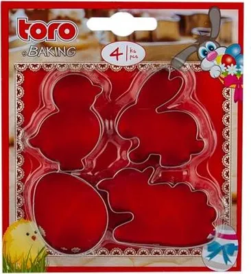 Obrázok produktu pre Vykrajovátka Veľkonoč. 4Ks Ovce,Kurca,Králik,Vajcia