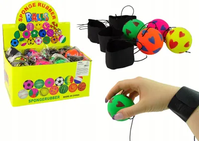 Immagine prodotto di Palla inPoliuretanosu elastico 6 cm 4 colori di cuore