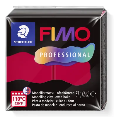 Produktbild von STAEDTLER FIMO professional 8040 ofenhärtende Modelliermasse Einzelprodukt, 57g, karmin
