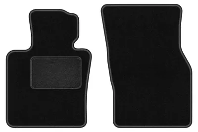 Image de Tapis avant en moquette pour Mini Cooper F55 2014- (5 portes) – 2 pièces, noirs, sur mesure – Wielganizator LUX