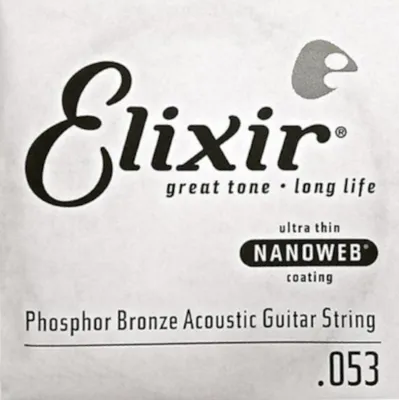 Produktbild von Elixir 14153 Nanoweb Phosphor Bronze - Einzelsaite 053