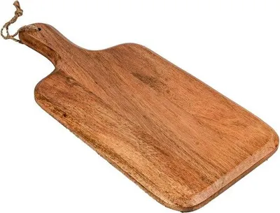 Image de Planche à découper Famanu en bois d'acacia avec poignée - 38,1 cm x 17,8 cm