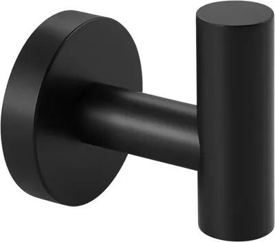 Produktbild von Handtuchhaken Schwarz matt Kleiderhaken Edelstahl SUS304 Kleiderhaken Wandmontierter Wandhaken Badezimmerhaken Wandmontierter