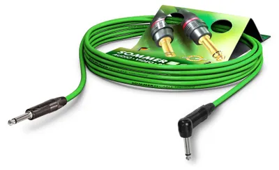 Produktbild von Instrumentenkabel, 1  x  0.22 mm² | Klinke / Klinke 90°, NEUTRIK® | 10,00m | grün