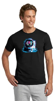 Produktbild von Spreadshirt MTV Astronaut Mit MTV-Logo Männer T-Shirt, S, Schwarz