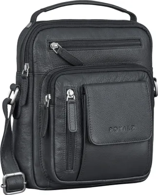 Produktbild von ROYALZ "Fargo" kompakte Echtleder Alltagstasche für Männer - Umhängetasche Herren klein Leder im Vintage Look – kleine Ledertasche zum Umhängen 11 Zoll Tablettasche
