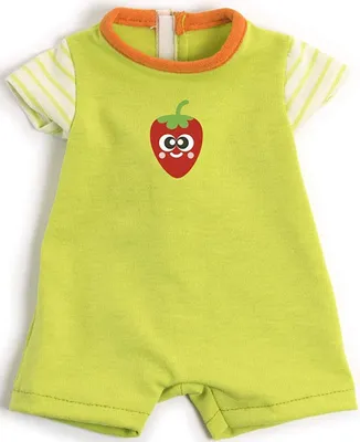 Productafbeelding van Miniland poppenkleding, 40 cm, groene zomerpyjama met aardbeienprint