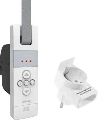 Produktbild von WIR, eWickler Comfort, eW810, Elektrischer Gurtwickler, für 23mm Gurtband, Unterputz, Zugkraft bis 50kg+ Kombi-Duplex-Stecker mit Überspannungsschutz