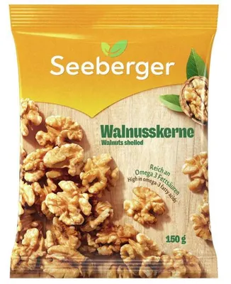 Produktbild von Seeberger 1300001007, Walnuss, 150 g, 717 kcal, 215 kcal, 16 g, 4,7 g