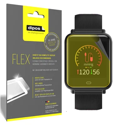 Produktbild von 3x TagoBee TB08 Smartwatch Schutzfolie Folie, 100% Displayabdeckung, dipos Flex