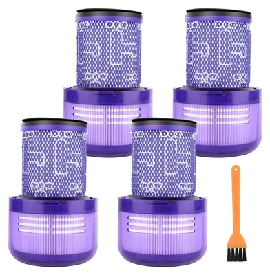 Produktbild von (4 Stück) Ersatz-HEPA-Filter, kompatibel mit Dyson V12 Slim Absolute/Complete/Motorhead/Absolute +/ Extra Staubsauger, ersetzen Sie Teile-Nr. 971517-01, 4 Filter, waschbar und wiederverwendbar