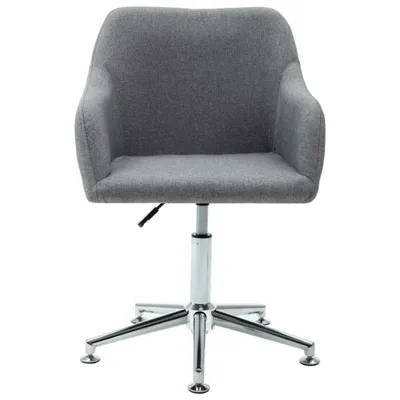 Immagine prodotto di vidaXL Sedia da ufficio girevole in tessuto grigio chiaro