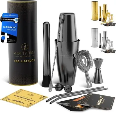 Produktbild von Kombinations-Shaker-Set - 9-teilige Barausstattung - schwarz