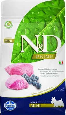 Imagen del producto de N&D PRIME DOG Adult Mini, cordero y arándanos, 800g