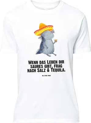 Produktbild von Mr. & Mrs. Panda Tshirt Axolotl Tequila - Weiß - Geschenk, Urlaub, S T-Shirt, trinken, Shirt, Mexiko, oberteil, Party, Lustiges