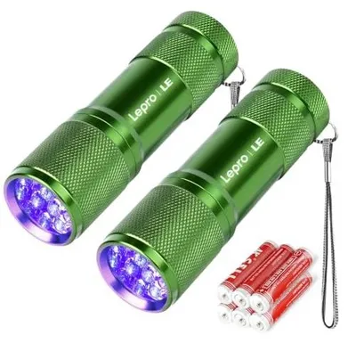 Zdjęcie produktu dla Latarka UV LED 395 nm aluminiowa do detektora pieniędzy geocachingu