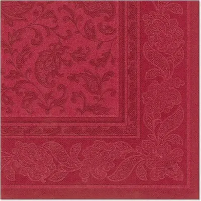 Produktbild von Servietten "ROYAL Collection" 1/4-Falz 40 cm x 40 cm bordeaux "Ornaments"