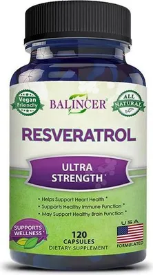 Image de Resveratrol 1000mg (120 gélules) Complément alimentaire, cœur, cerveau, système immunitaire