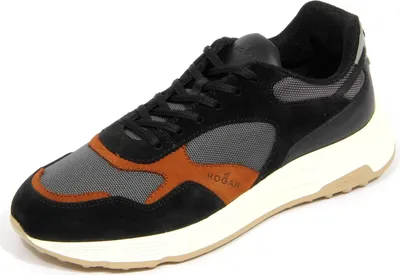 Produktbild von H2778 sneaker uomo HOGAN HYPERLIGHT Mann Wildleder/Stoff Schuhe schwarz/grau/braun