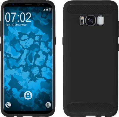 Produktbild von PhoneNatic Case kompatibel mit Samsung Galaxy S8 - schwarz Silikon Hülle Ultimate + flexible Folie