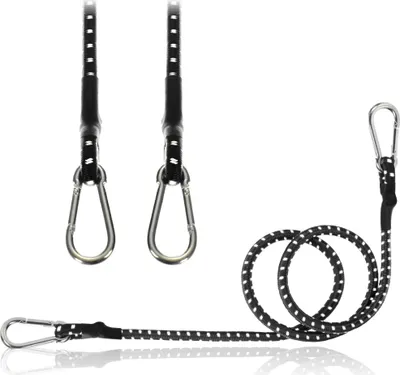 Produktbild von com-four® 3x Gummispanner - Gepäckspanner mit reflektierenden Streifen - Spannseil mit Karabiner Haken - Spanngummis für Fahrrad, Auto, Gepäck