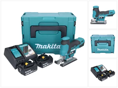 Zdjęcie produktu dla Akumulatorowa wyrzynarka szablasta Makita DJV 185 RTJ 18 V bezszczotkowa + 2x akumulator 5,0 Ah + ładowarka + Makpac