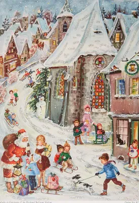 Immagine prodotto di Calendario dell'Avvento "Rodelfreuden": Calendario dell'Avvento in carta