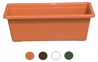 Produktbild von GoPlast Balkonkasten 80x17x14 cm Braun Kunststoff