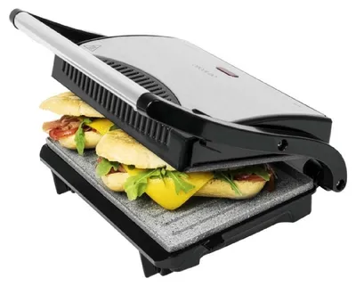Produktbild von Cecotec Elektrogrill mit Grill Rock’n Grill. 700 W, Fläche 23×14,5 cm, RockStone-Antihaftbeschichtung, PTFE- und PFOA-frei
