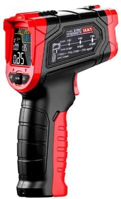 Produktbild von Infraroodthermometer mit Lasertemperaturmessung und Alarmfunktion (von -50°C bis 680°C) mit LCD-Hintergrundbeleuchtung.