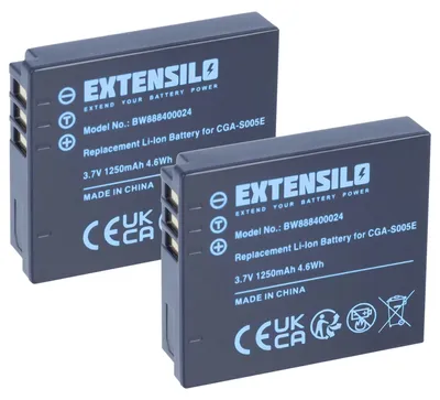 Produktbild von EXTENSILO 2x Akku kompatibel mit Ricoh Caplio R50 Kamera (1250 mAh, 3,7 V, Li-Ion)