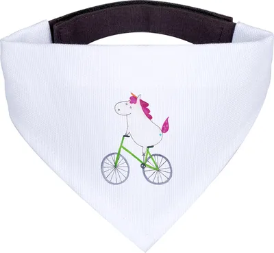 Produktbild von Mr. & Mrs. Panda Halstuch Einhorn Radfahrer - Weiß - Geschenk, Hund, Radfahren, Hundehalstuch, Unicorn, Bandana für Hunde, Einhörner, Rad