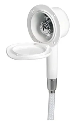 Produktbild von Classic Evo Heckdusche weiß PVC-Schlauch 2,5 mm Vertikal montiert