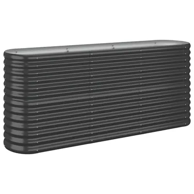 Image de vidaXL Bac à plantes Acier revêtu par poudre 152x40x68 cm Anthracite