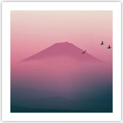 Produktbild von Poster - Poster ohne Rahmen - Vulkan Vogel Natur - 50x50 cm - Wand Bild - Wanddeko - Wandbilder - Kunstposter - Wandposter - Bilder - Kunstdruck - Wanddekoration - Wandbild - P2XAC50x50-4124
