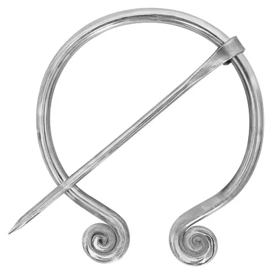 Produktbild von mittelalterliche Edelstahl Fibel Omega 6,5 cm
